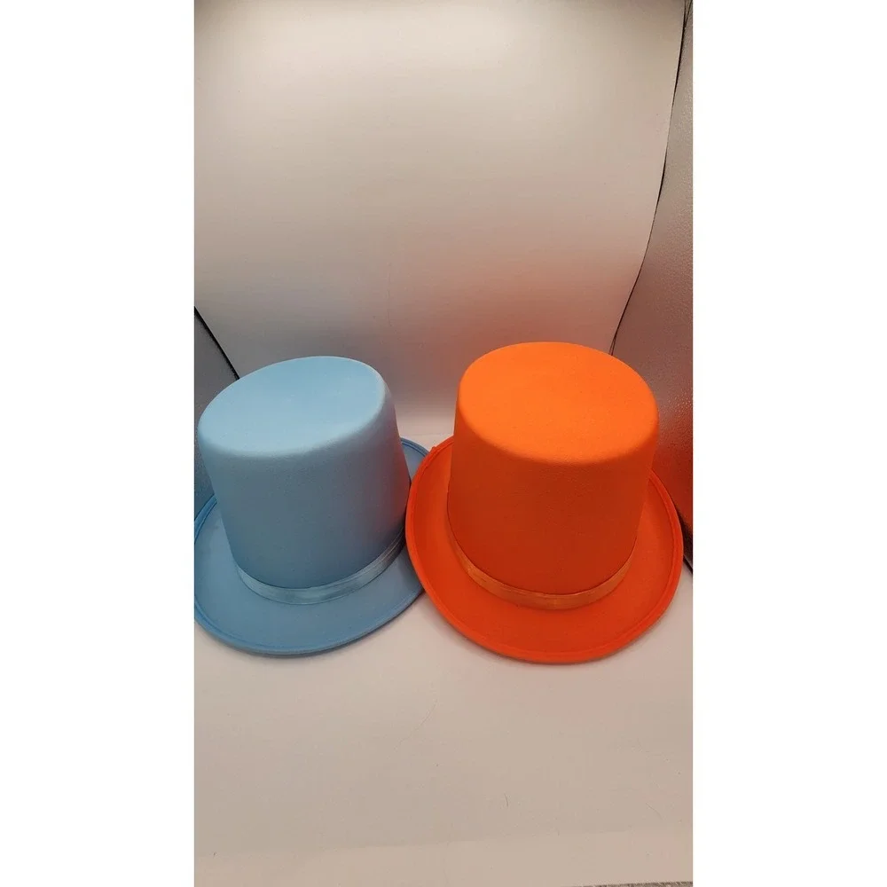 Set Of 2 Satin Top Hats For Party